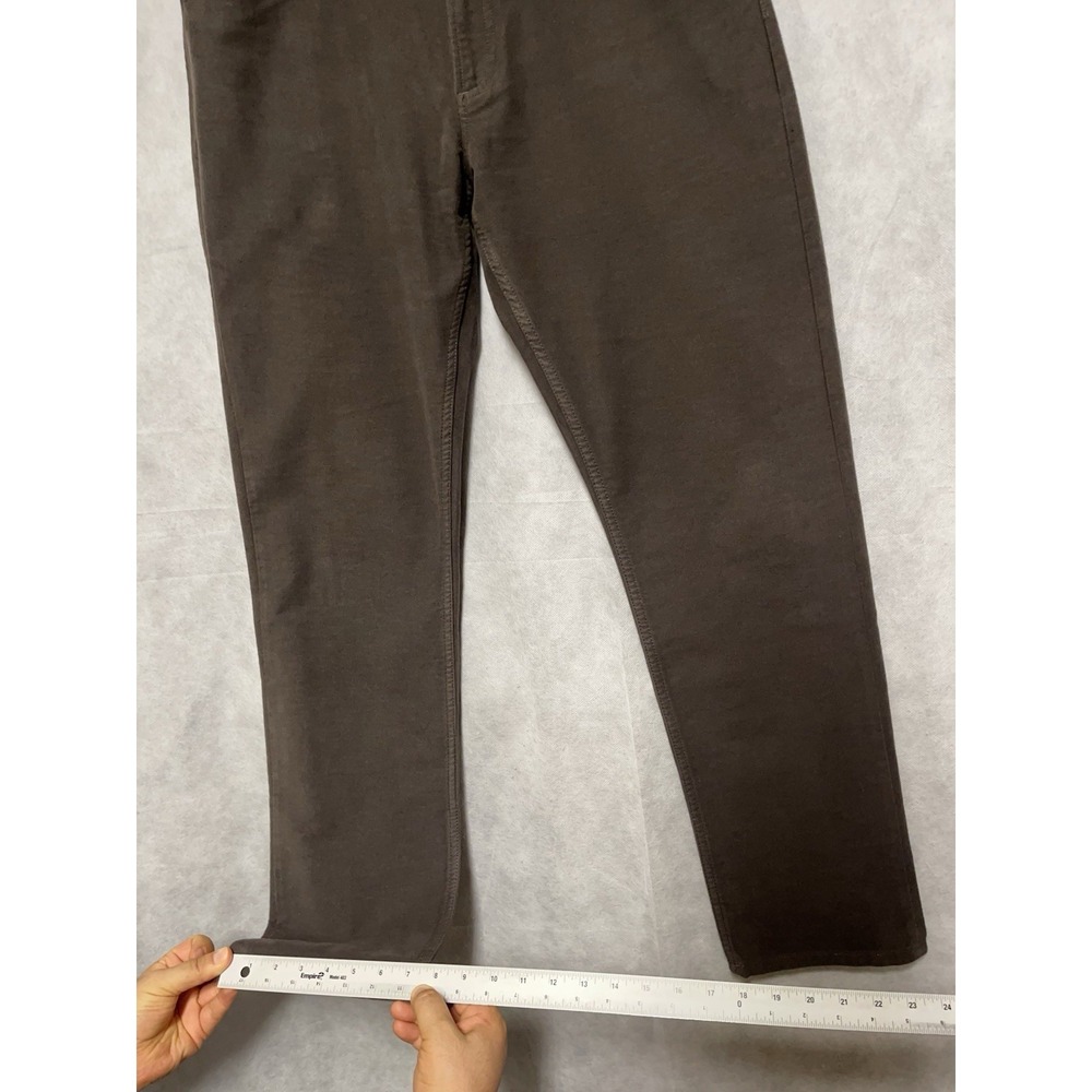Flint & Tinder Pants Men 33X32 Brown Chino 365 Straight Brushed Twill F-510031 - Picture 4 of 11